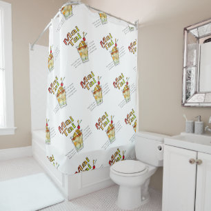 MAI TAI COCKTAIL RECIPE ART SHOWER CURTAIN
