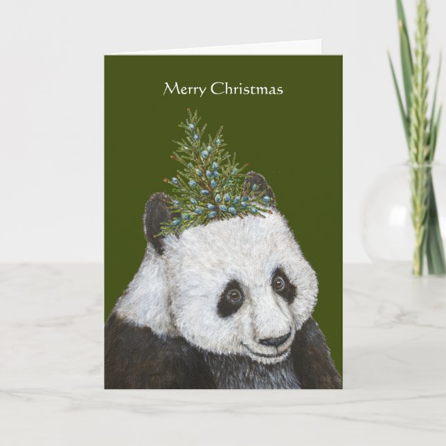 Mai the panda Christmas card (Front)