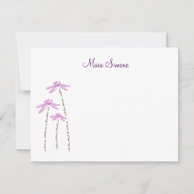 Maia Custom Thank You Note Card (Front)