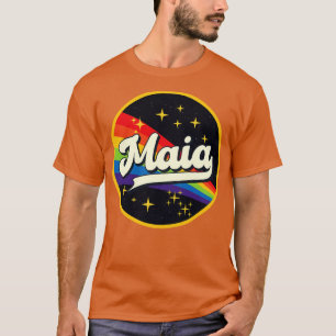 Maia Rainbow In Space Vintage Style T-Shirt