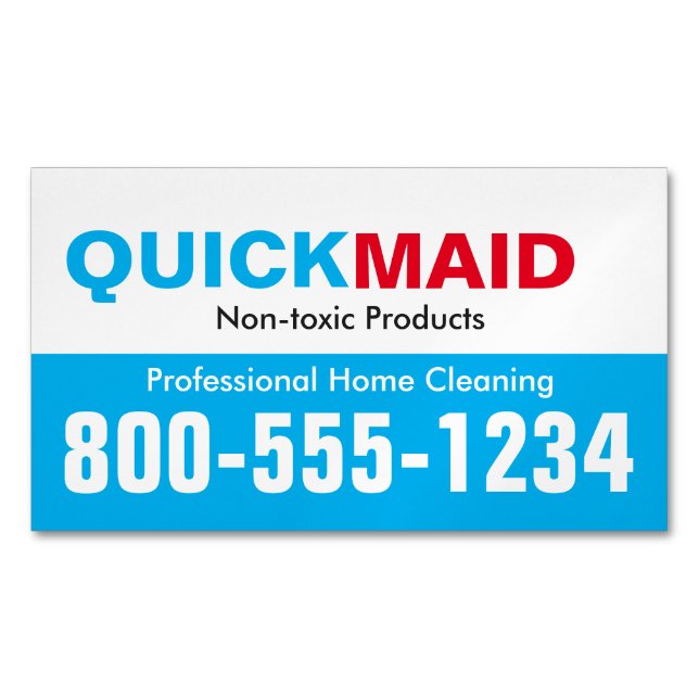 Maid Business Cards For Refrigerator (Front)