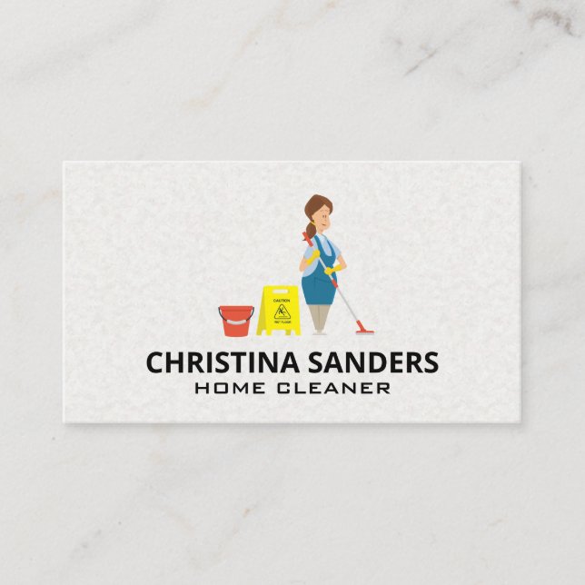 Maid Cleaner Business Card (Front)