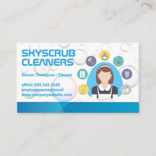 Maid Cleaner Tool Equipment Business Card