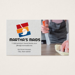 Maid Cleaning Home House Cleaning Logo