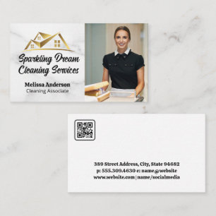 Maid Cleaning Hotel Rooms Business Card