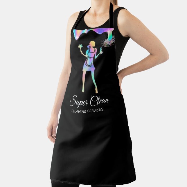 Maid Cleaning House Cleaning Services HOLOGRAPH Ap Apron (Insitu)