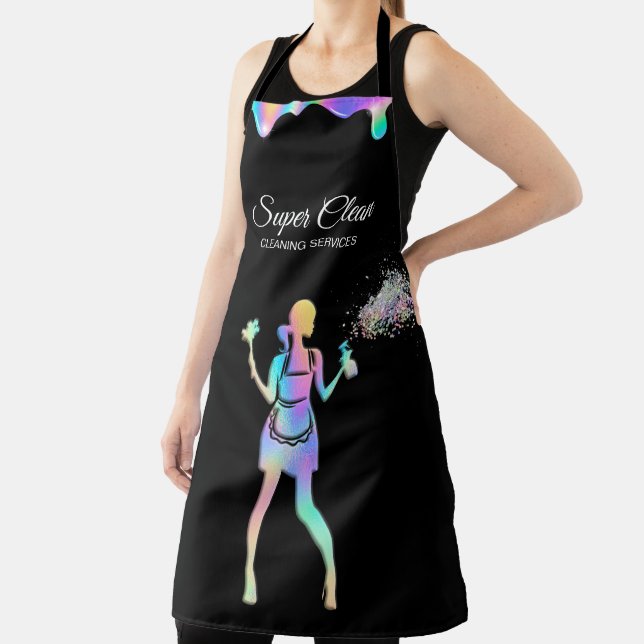 Maid Cleaning House Cleaning Services HOLOGRAPH Apron (Insitu)
