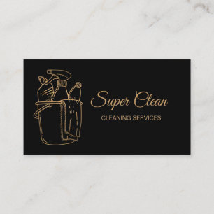 Maid Cleaning House professional Cleaning Services Business Card