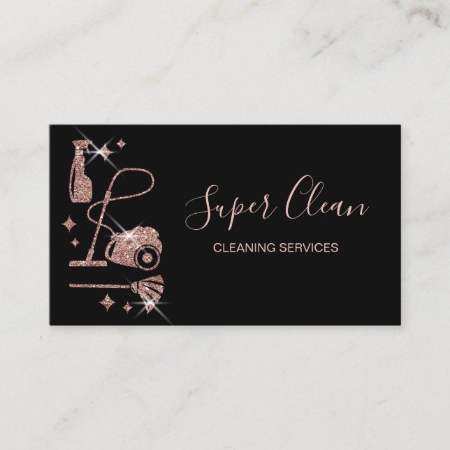 Maid Cleaning House professional Cleaning Services Business Card (Front)