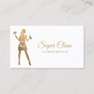 Maid Cleaning House professional Cleaning Services Business Card