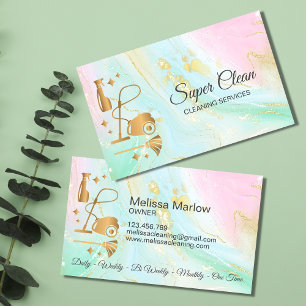Maid Cleaning House professional Cleaning Services Business Card