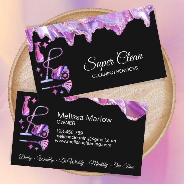 Maid Cleaning House professional Cleaning Services Business Card (Creator Uploaded)