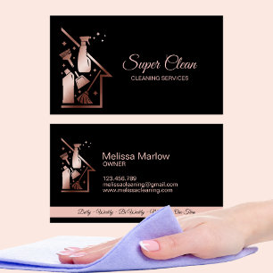 Maid Cleaning House professional Cleaning Services Business Card