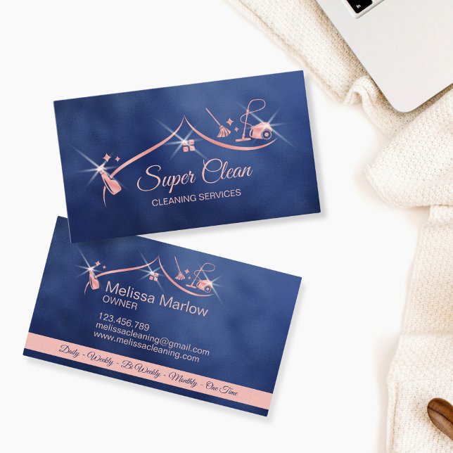 Maid Cleaning House professional Cleaning Services Business Card (Creator Uploaded)