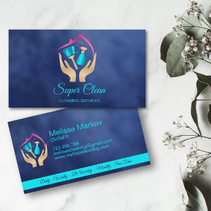 Maid Cleaning House professional Cleaning Services Business Card