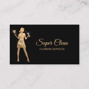 Maid Cleaning House professional Cleaning Services Business Card