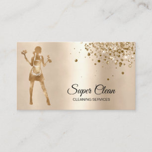 Maid Cleaning House professional Cleaning Services Business Card