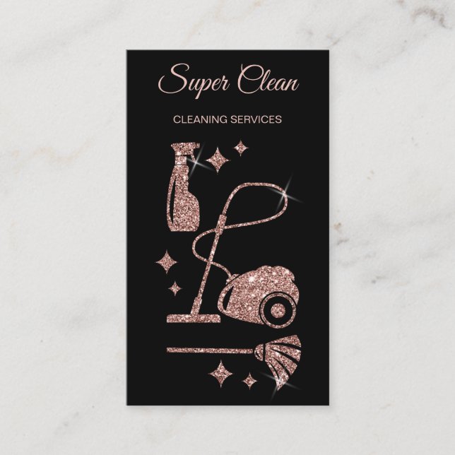 Maid Cleaning House professional Cleaning Services Business Card (Front)