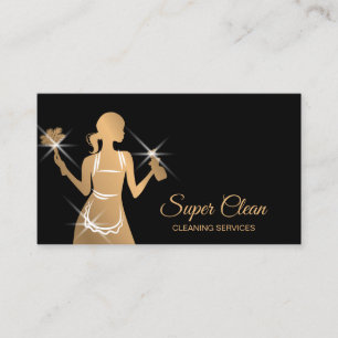Maid Cleaning House professional Cleaning Services Business Card