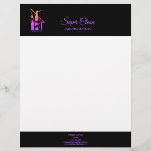 Maid Cleaning House professional Cleaning Services Custom Letterhead