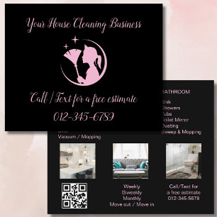 Maid Cleaning House QR Code Sparkling Business
