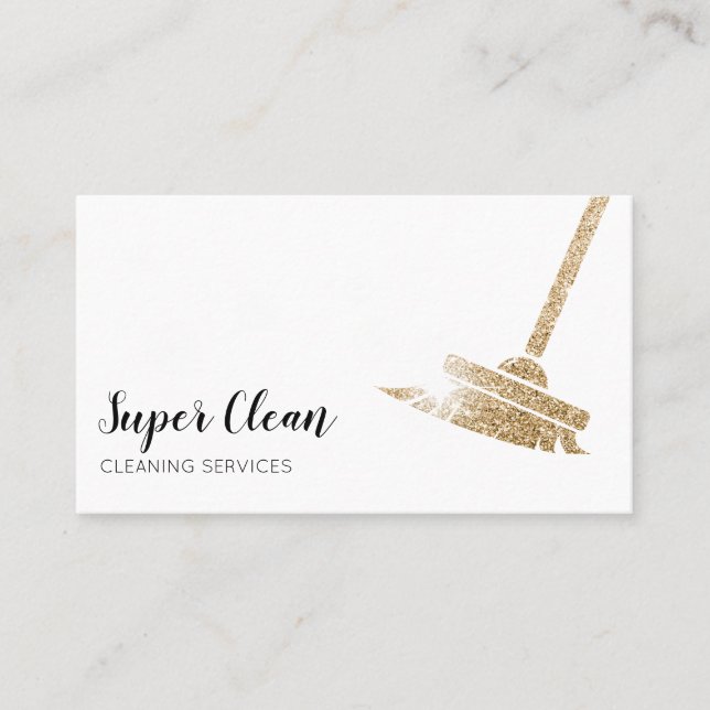 Maid Cleaning House Sparkling Business Card (Front)