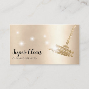 Maid Cleaning House Sparkling Business Card
