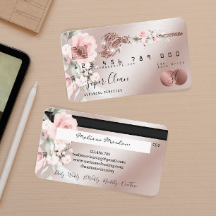 Maid Cleaning House Sparkling credit card