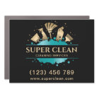 Maid Cleaning House Sparkling Gold Business Card