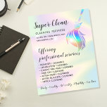 Maid Cleaning House Sparkling Holographic Flyer<br><div class="desc">Maid Cleaning House Sparkling with holographic gradient colour</div>