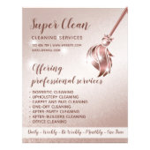 Maid Cleaning House Sparkling Rose Gold Flyer (Front)