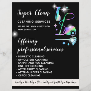 Maid Cleaning House Sparkling Rose Gold Flyer