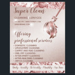 Maid Cleaning House Sparkling Rose Gold Flyer<br><div class="desc">Maid Cleaning House Sparkling Rose Gold</div>