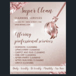 Maid Cleaning House Sparkling Rose Gold Flyer<br><div class="desc">Maid Cleaning House Sparkling Rose Gold</div>