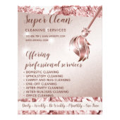 Maid Cleaning House Sparkling Rose Gold Flyer (Front)