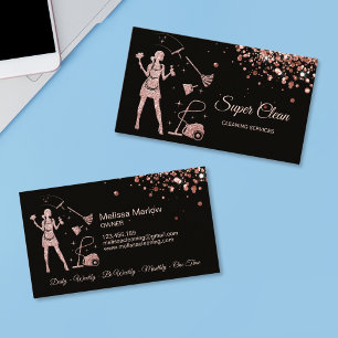 Maid Cleaning Housekeeping Office Cleaning Service Business Card