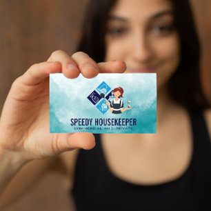 Maid   Cleaning Icons   Home Services Business Card