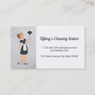 Maid Cleaning Service Business Card