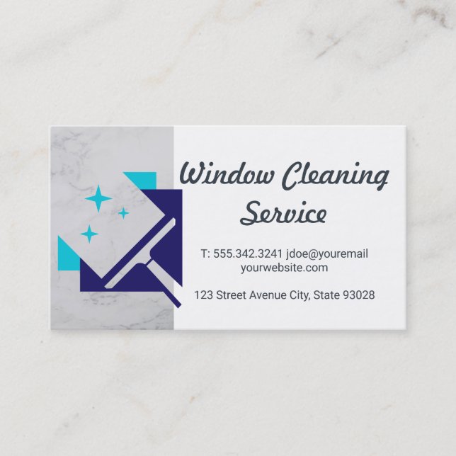 Maid | Cleaning Service Cleaner | Squeegee Business Card (Front)