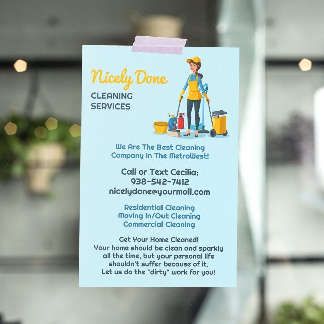 Maid Cleaning Services Flyer Template (Creator Uploaded)