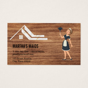 Maid Cleaning Services Wood Background