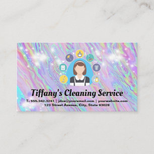 Maid Cleaning Tools   Sparkle  Business Card