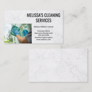 Maid Cleaning Window   Sanitising Business Card