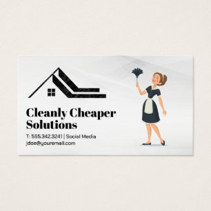 Maid Dusting Marble Home Logo