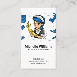 Maid Getting Ready to Work Hotel Services Business Card