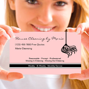 Maid Housekeeper Business Cards
