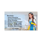 Maid Janitorial Lady Business Card House Cleaning 