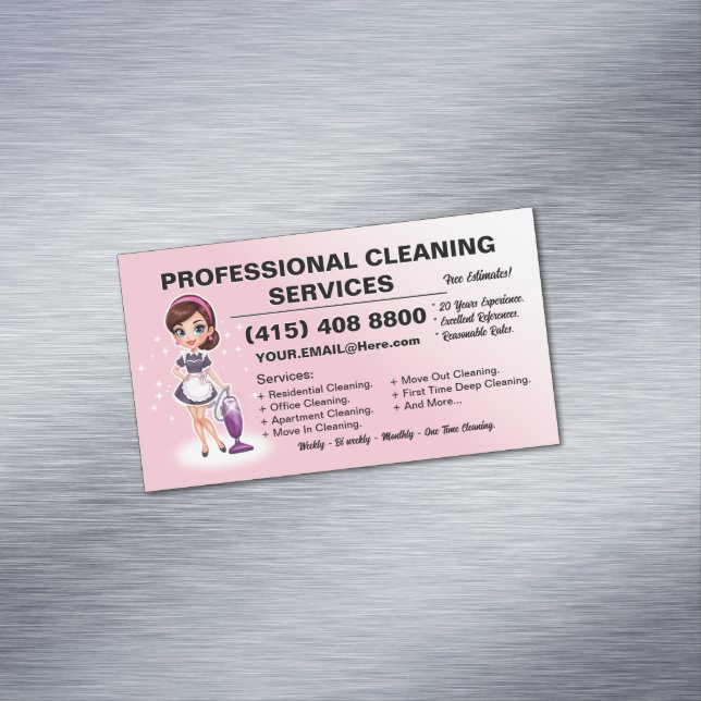Maid Janitorial Lady Business Card House Cleaning  (In Situ)
