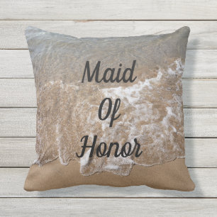 Maid Of Honor Bridesmaid Gift Nautical Elegant Cushion