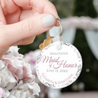 Maid of Honor Elegant Wedding Gift Dusty Rose